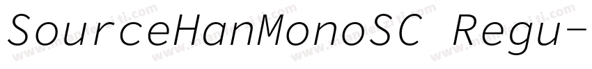 SourceHanMonoSC Regu字体转换